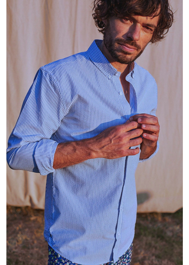 Shirt Classic Collar Seersucker