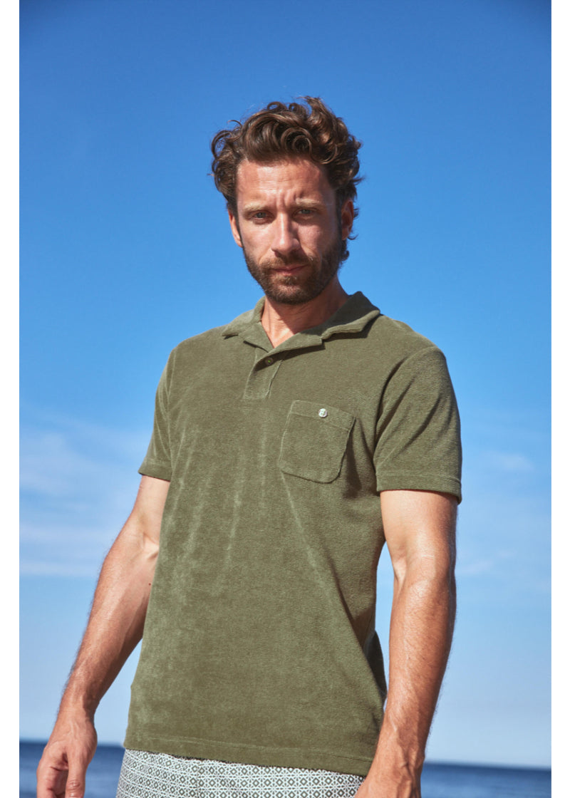 Terry Cloth Polo Shirt