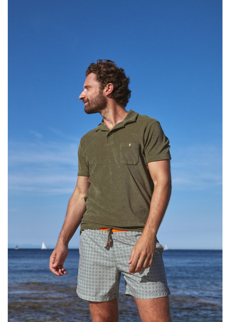 Terry Cloth Polo Shirt