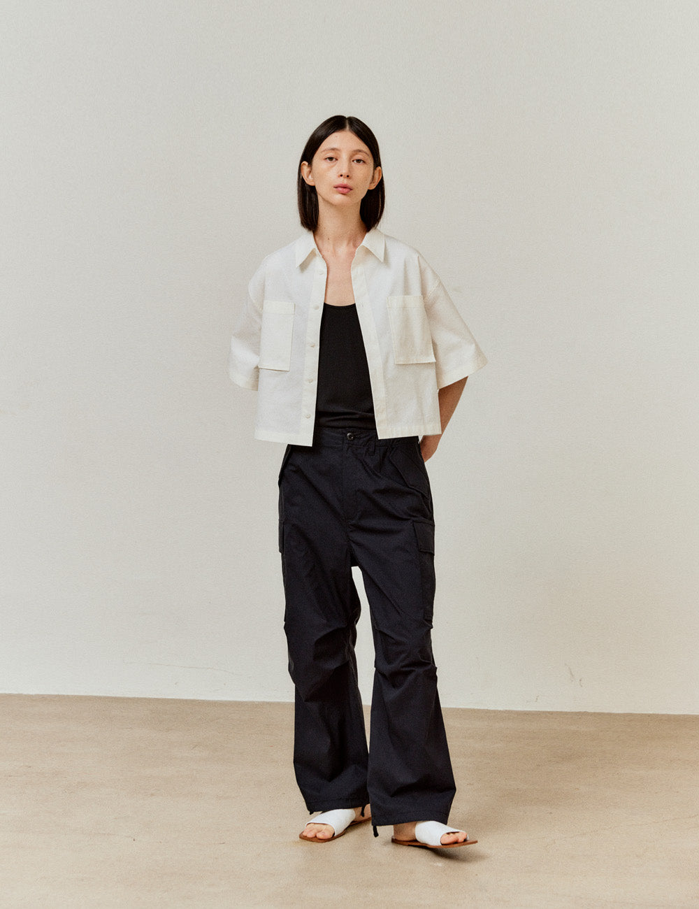Utility Cropped Shirt
