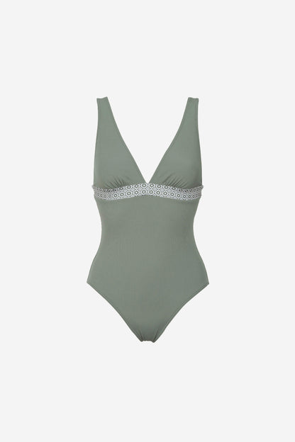 Isaure One-piece Swimsuit - Khaki Sintra