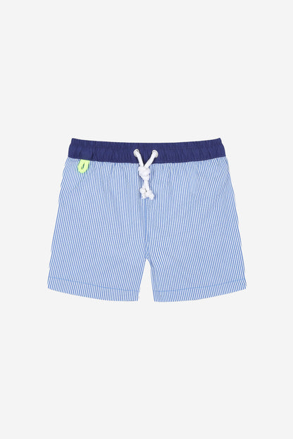 Meno Swim Shorts - Blue Seersucker