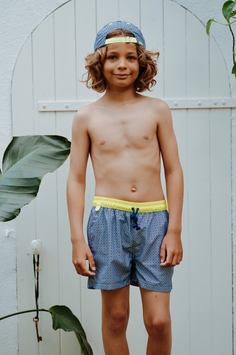 Meno Swim Shorts - Sunny Azulejos