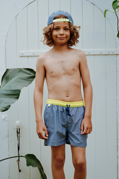 Meno Swim Shorts - Sunny Azulejos