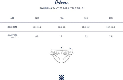 Octavie Swimming Bottom - Navy Azulejos