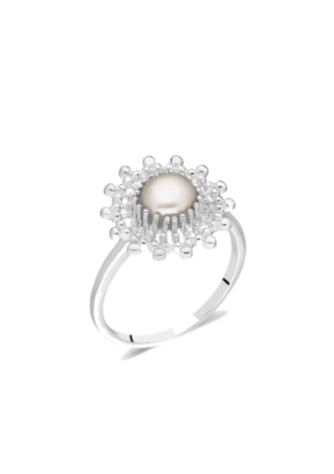 Silver Pearl Ring Azade